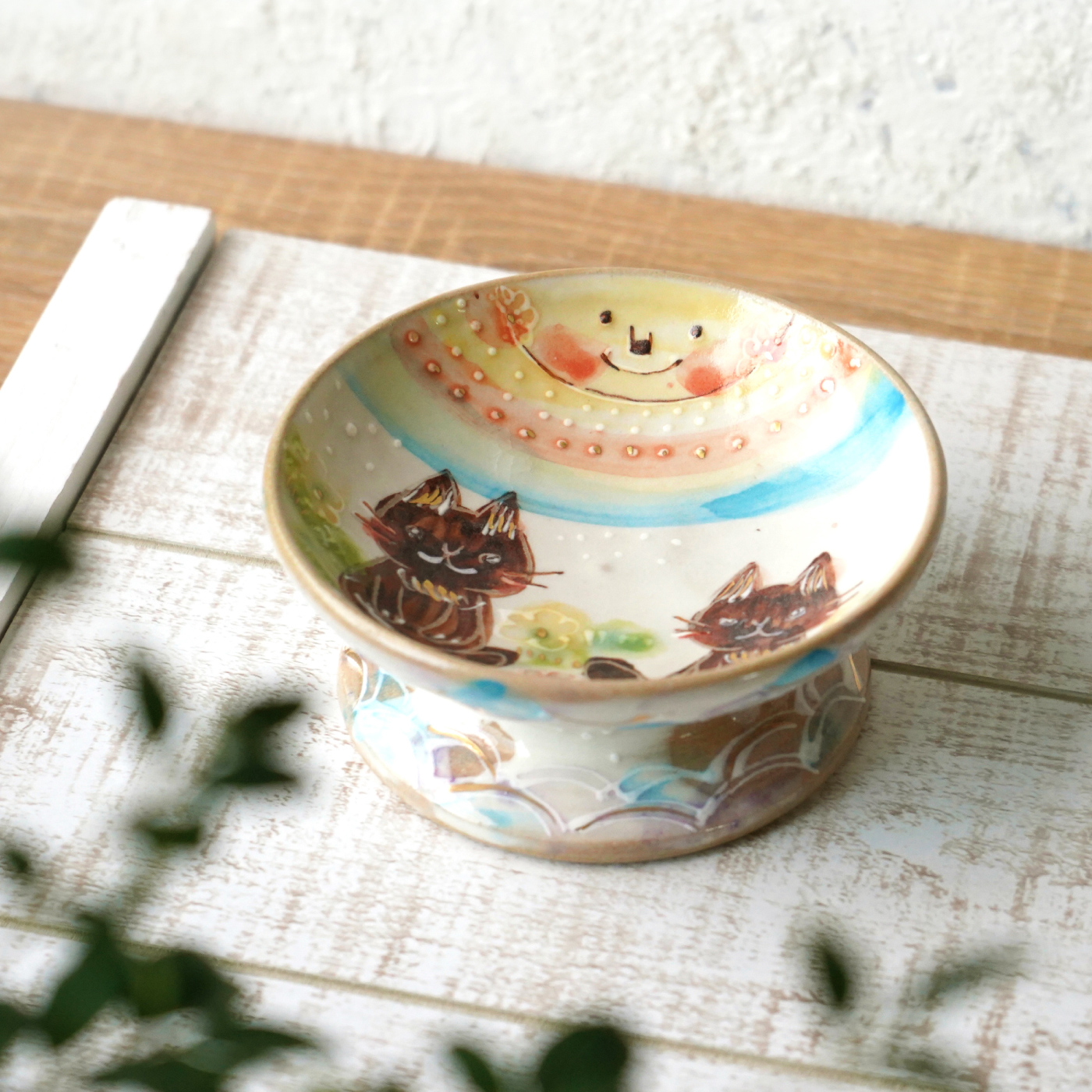 猫の皿や鉢がかわいい食器 内藤加奈子（ないとうかなこ）の作家作品