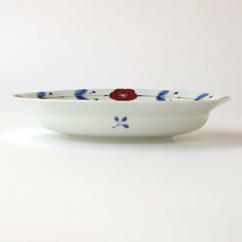 皓洋窯（こうようがま） 【皓洋窯】錦花つなぎ リム楕円皿大〈1枚