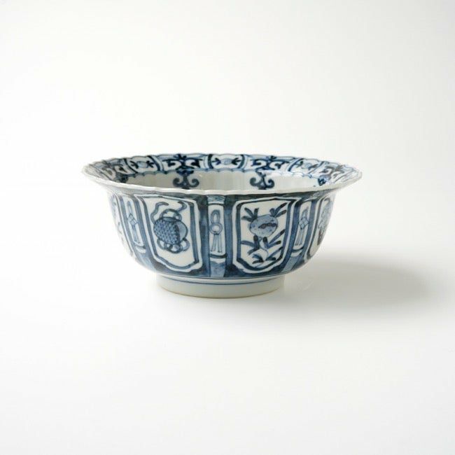 山本長左（やまもとちょうざ） 【山本長左】中鉢 陽刻芙蓉手〈1個