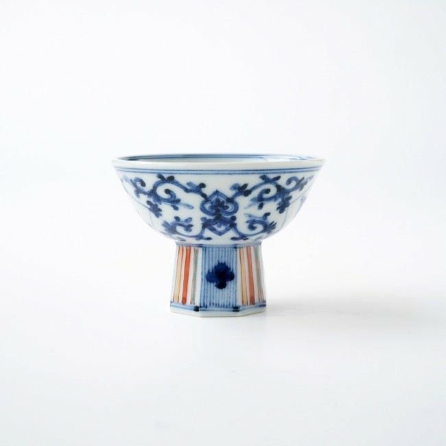 山本長左（やまもとちょうざ） 【山本長左】高台盃 色絵異邦人（P）〈1