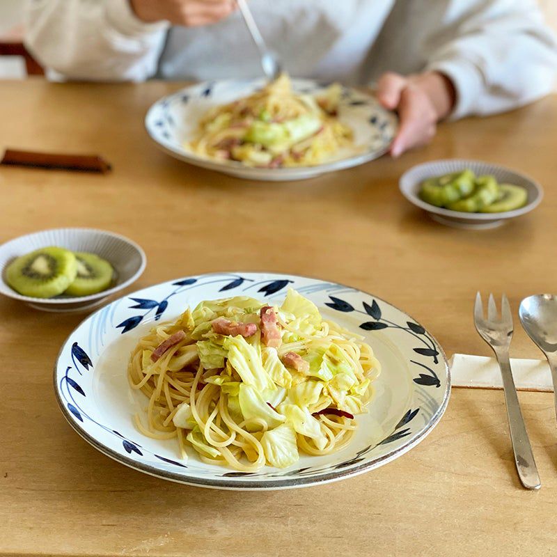 おいしい器 いろどり 粉引 盛皿（染花）〈1枚〉 美濃焼