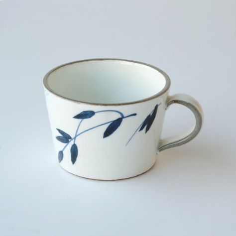 おいしい器 いろどり 粉引 マグ（染花）〈1個〉 美濃焼