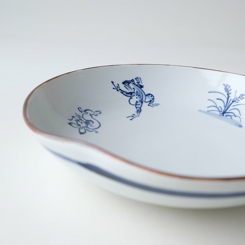 中皿（約15～23cm） 鳥獣戯画 盛皿 染付〈1枚〉 京焼・清水焼 |皿や鉢 