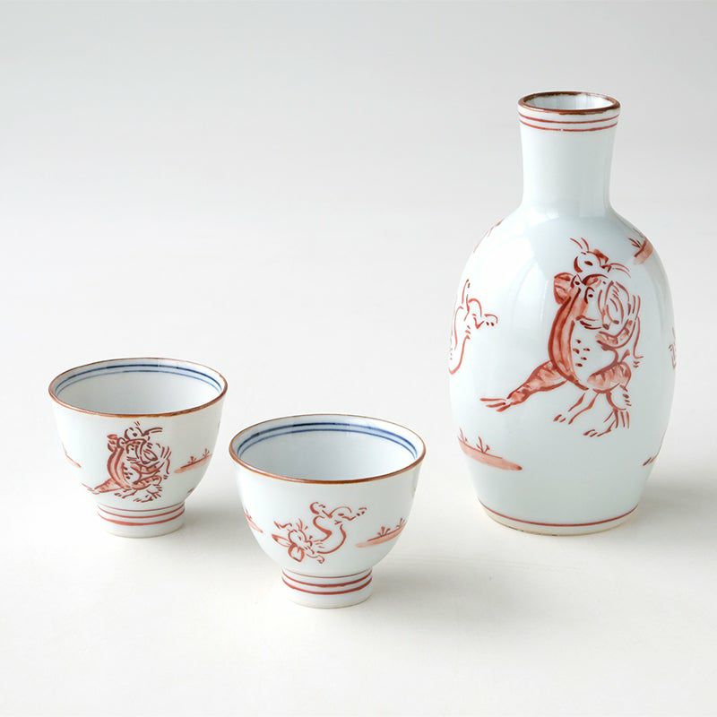 京都 やすき 酒見商店 鳥獣戯画 石瓶 万葉窯