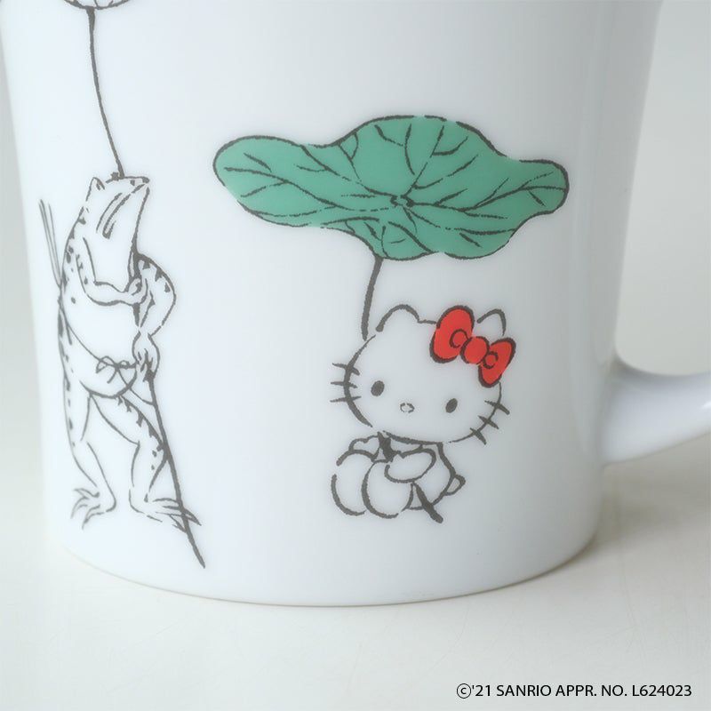 ハローキティ 鳥獣戯画 ハローキティ 鳥獣戯画 マグ（蓮の傘）〈1個