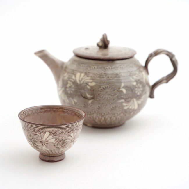 お茶呑茶碗・湯呑茶碗 【森里陶楽】紫三島 煎茶碗〈1客〉 |皿や鉢など