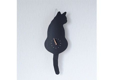 猫のしっぽをふる時計（猫時計） 藤井啓太郎 藤井 啓太郎 猫時計 クロ たち吉時計ねこキジトラ