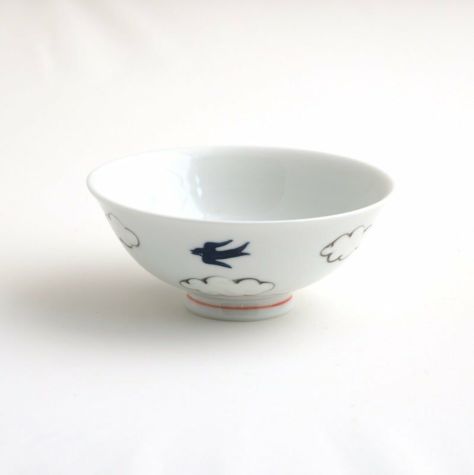 【有田焼】 雲つばめ 飯碗（小）〈1個〉