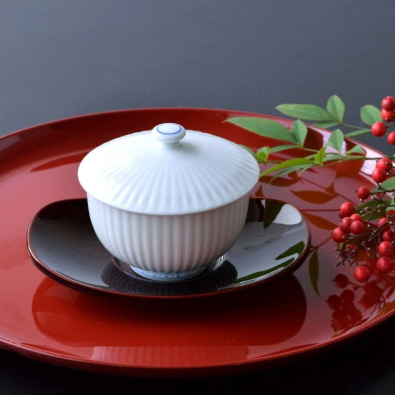 単品 青華瓔珞文 蓋付お茶呑茶碗〈1個〉 有田焼 | 京都 皿や鉢など和