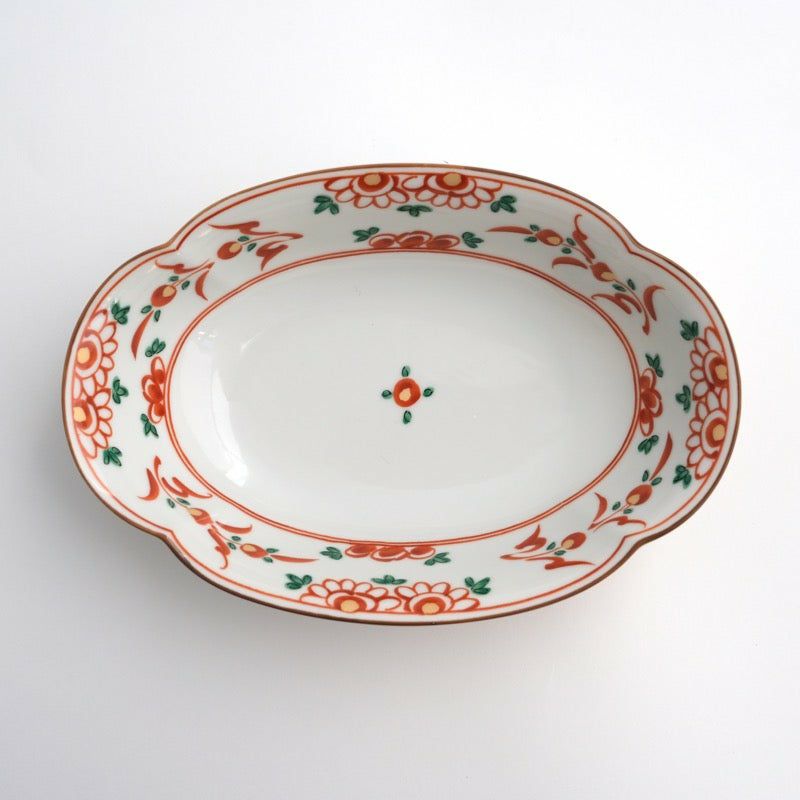 オーバル鉢・楕円鉢 単品 つれづれ 鉢〈1個〉赤絵 美濃焼 |皿や鉢など 