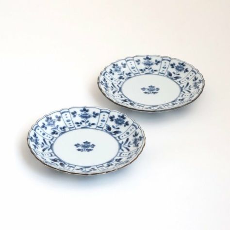 中皿（約15～23cm） 間取草花 銘々皿〈2枚〉 美濃焼 |皿や鉢など和食器 