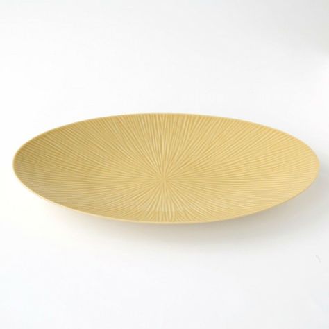 オーバル皿・楕円皿 【うつわよせシリーズ】木立 中皿 ベージュ〈1枚 