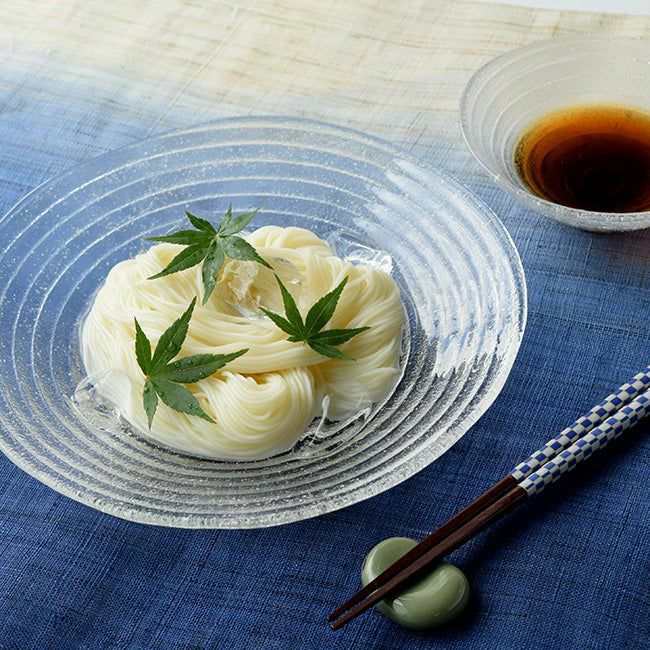 水音（みずおと）_ガラス 【あんみつCP対象商品】水音 ペア麺鉢