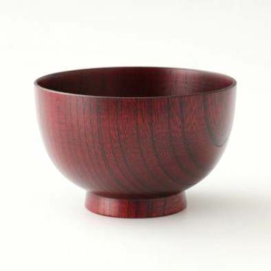 欅 くりぬき椀（朱）〈1個〉 越前塗