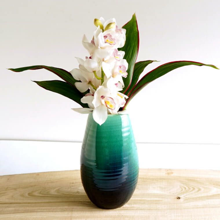 花器・花瓶 青翠 花生（桐箱入）〈1個〉 京焼・清水焼 |皿や鉢など和 