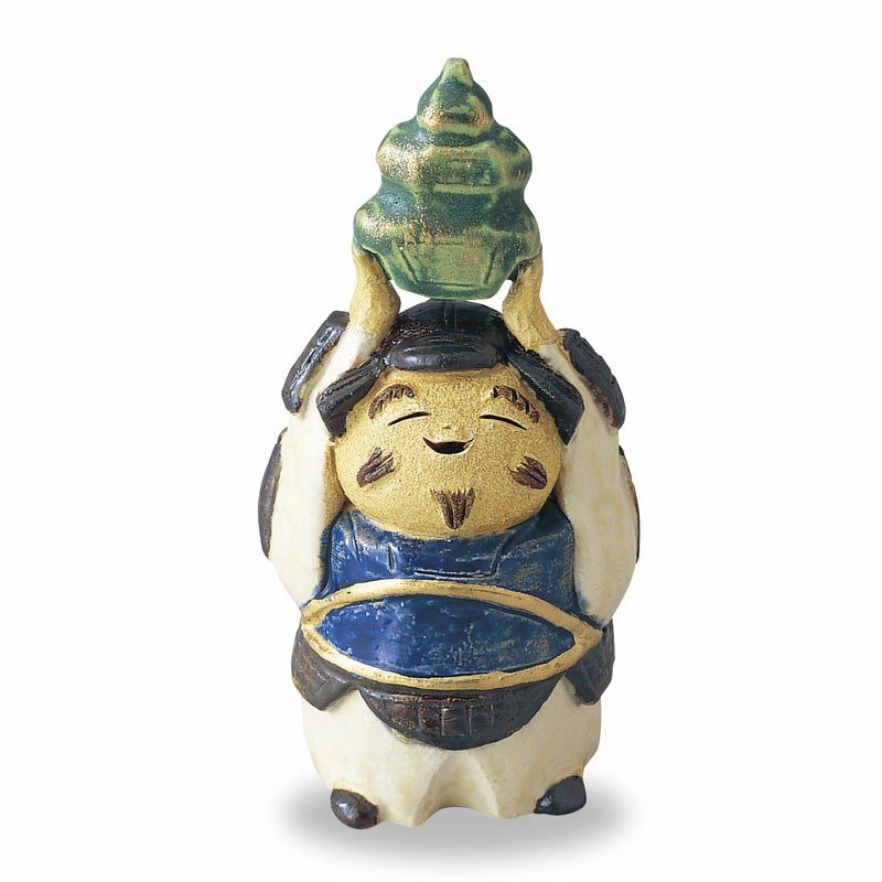 縁起かつぎ 七福神 縁起かつぎ 置物（毘沙門さま）〈1個〉 瀬戸焼 |皿