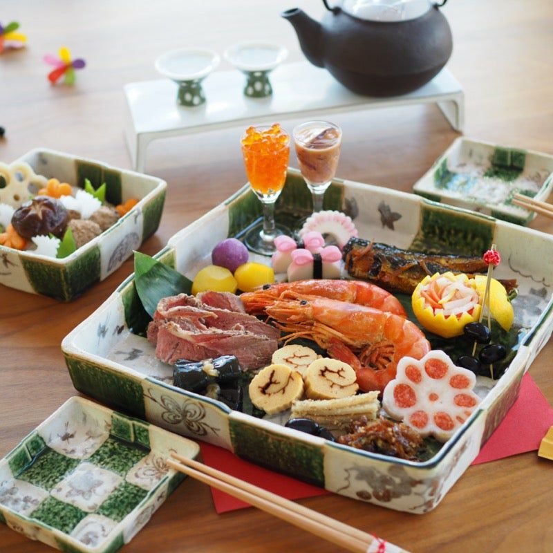角皿・焼物皿 市松 大皿〈1枚〉 瀬戸焼 |皿や鉢など和食器の通販は京都 