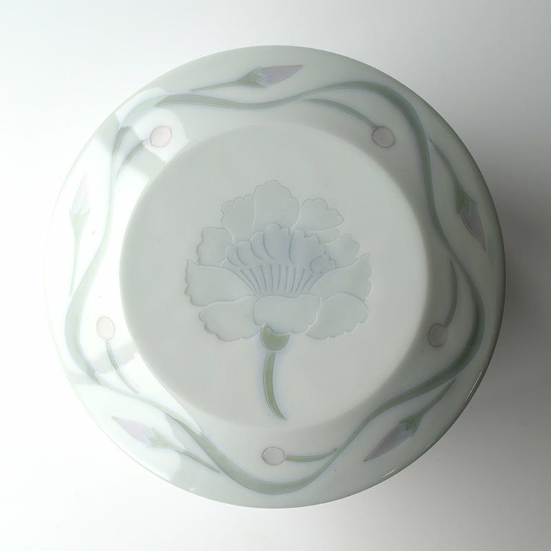 名工品 【名工品】 林敏夫 彩磁 草花文筥 〈1個〉 |皿や鉢など和食器の