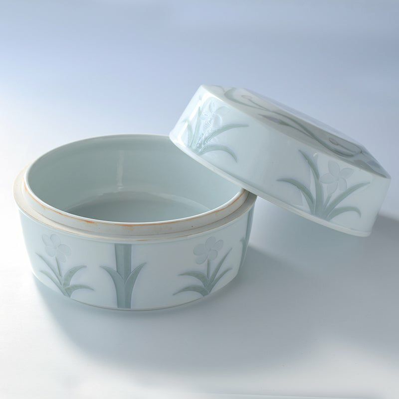 名工品 【名工品】 林敏夫 彩磁 草花文筥 〈1個〉 |皿や鉢など和食器の
