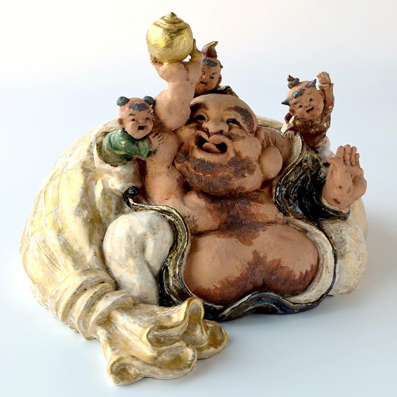 名工品 【名工品】 村田陶苑 布袋置物 〈1個〉 |皿や鉢など和