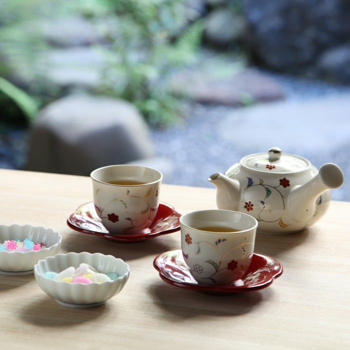 茶托 朱塗梅 茶托〈5枚〉 越前塗 |皿や鉢など和食器の通販は京都の 