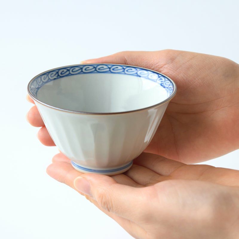 お茶呑茶碗・湯呑茶碗 白磁面取 お茶呑茶碗（桐箱入）〈5個〉 京焼 