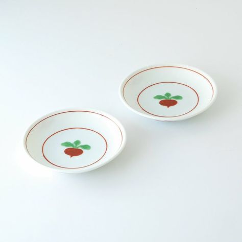 小皿・取皿（約9～14cm） 単品 赤絵かぶら 小皿〈1枚〉 美濃焼 |皿や鉢 