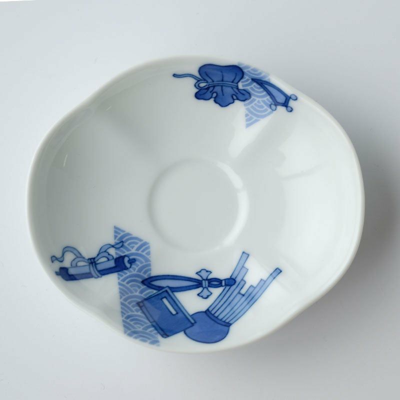本物保証❗️】江戸時代初期 初期伊万里 芙蓉手 花に鳥の図 14.7