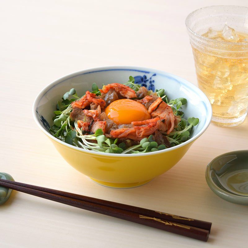 おてがる丼 おてがる丼 黄地草文〈1個〉 波佐見焼 |皿や鉢など和食器の通販は京都のたち吉（TACHIKICHI/橘吉）