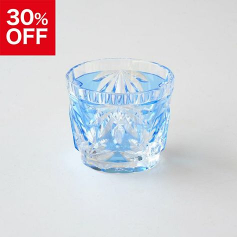 C25-5/和光/江戸切子浅鉢揃5客/共箱/ガラス食器/懐石料理/懐石道具 C25-5/和光/江戸切子浅鉢揃5客/共箱/ガラス食器/懐石料理/懐石