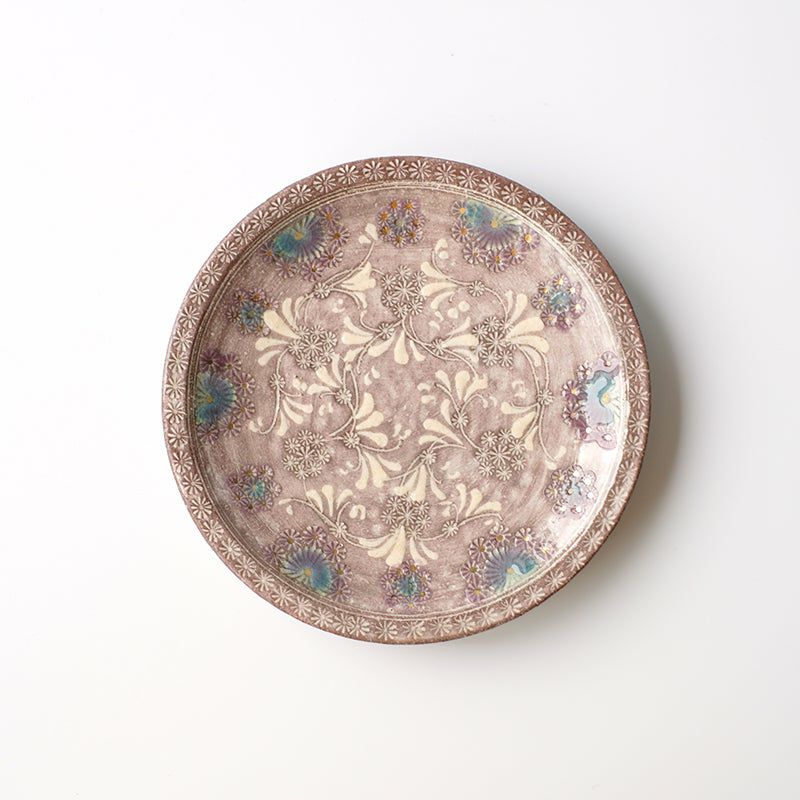 皿・プレート 【森里陶楽】紫彩華紋 豆皿 横柄〈1枚〉 |皿や鉢など和