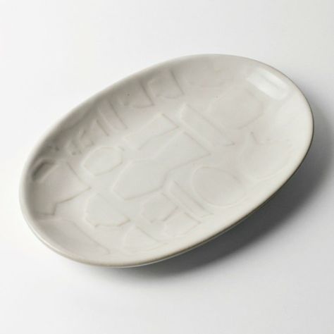 皿・プレート 【益子焼】レリーフ 糠白釉 マルチプレート〈1枚〉 |皿や 