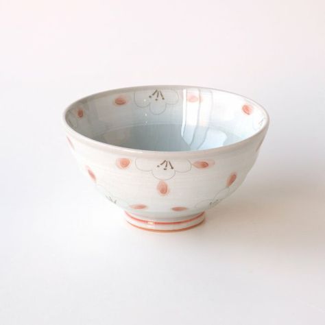 【瀬戸焼】花つづり・茶 飯碗〈1個〉