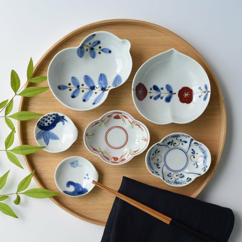 皓洋窯（こうようがま） 【皓洋窯】錦花つなぎ 桃型取皿〈1枚〉 |皿や
