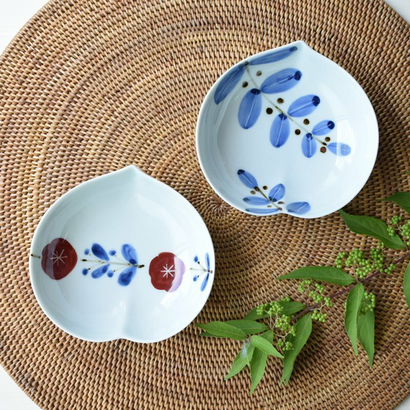 皓洋窯（こうようがま） 【皓洋窯】錦花つなぎ 桃型取皿〈1枚〉 |皿や