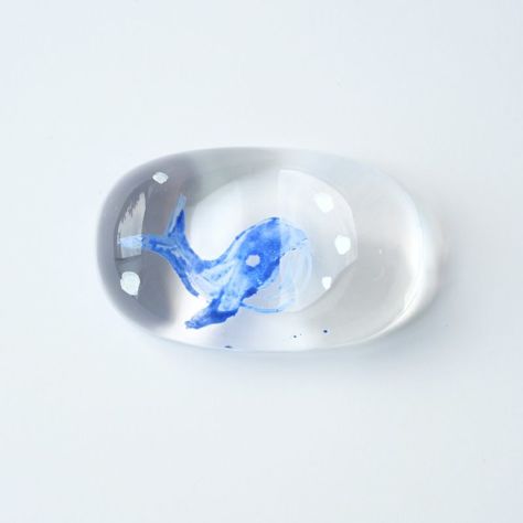 【おまとめSALE】京洛　ガラス箸置　くじら〈1個〉