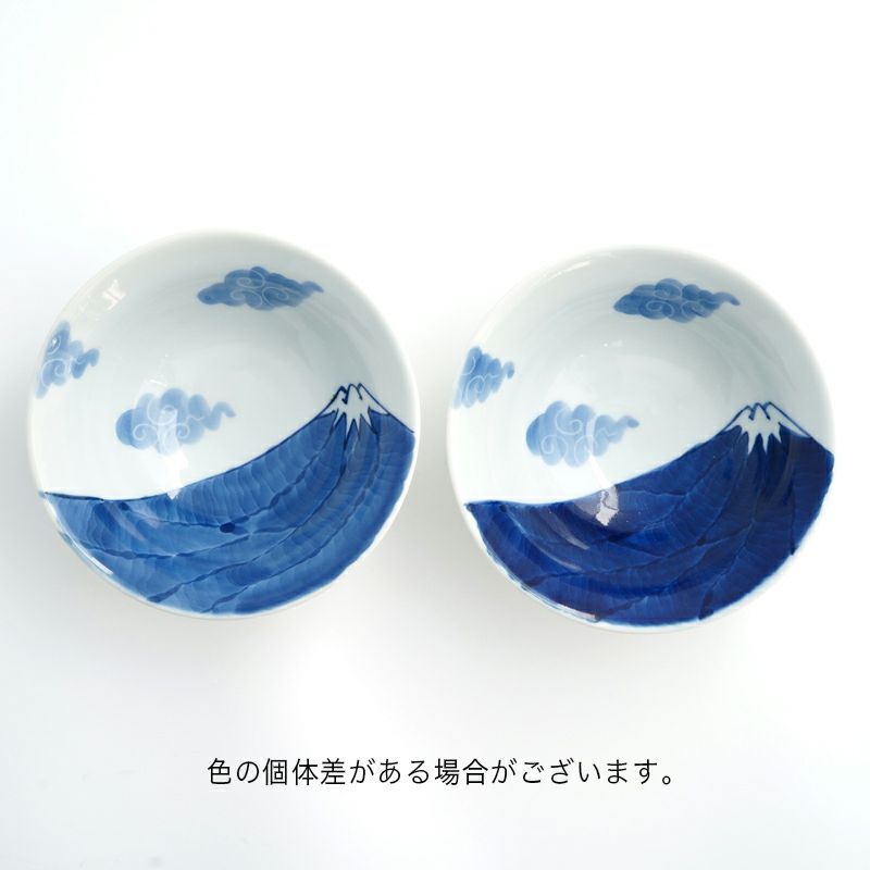 有田焼・伊万里焼（佐賀県） 【有田焼】富士山飯碗（青）〈1個〉 |皿や