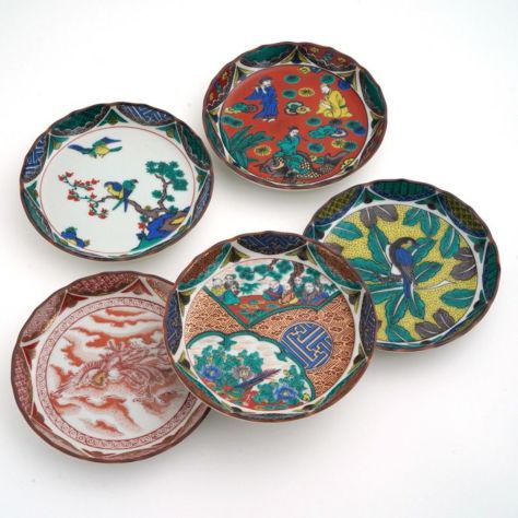 小皿・取皿（約9～14cm） 【九谷焼】4.5号皿揃 時代絵〈5枚〉 |皿や鉢 