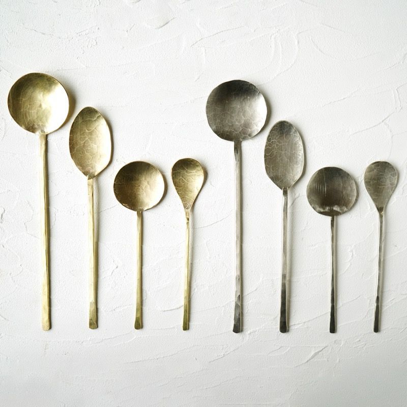 ♦猫 彫金 ベビースプーン レア物 縁起物 銀製 銀SILVER 珍物 骨董品 食器 | 銀のベビースプーン | 曲がり | 宮本商行