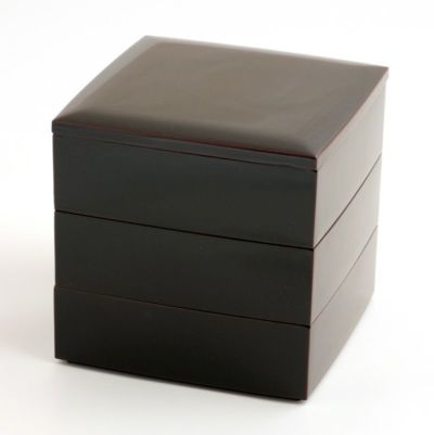 【おまとめSALE】5寸胴張三段重 溜内朱〈1組〉