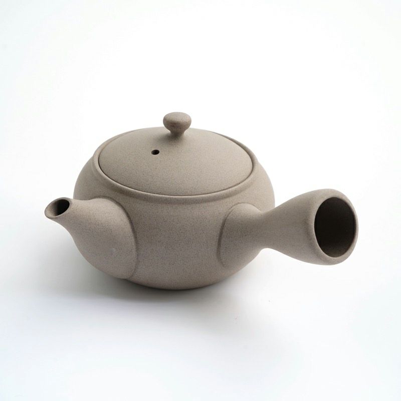 常滑焼　新品　大理石急須　香臣窯　陶器製急須とカップセット 加藤香臣＞常滑焼 急須 約280ml 16号 大理石丸後手 | 愛知県常滑