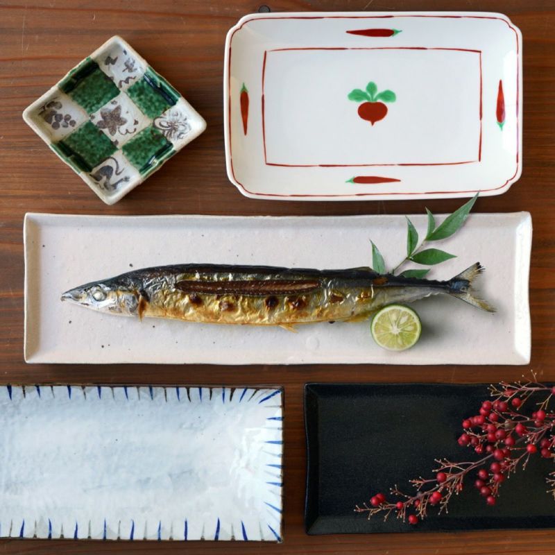 瀬戸焼（愛知県） 【瀬戸焼】黒釉 サンマ皿〈1枚〉 |皿や鉢など和食器