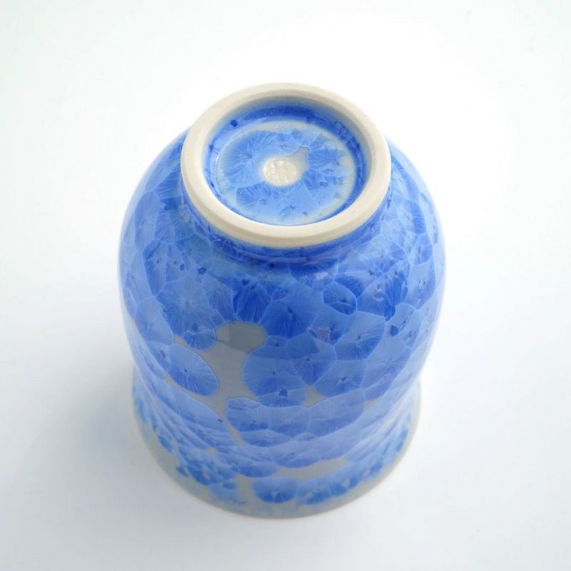 花結晶 【京焼・清水焼】花結晶 組湯呑(青・白)〈2個〉 |皿や 花結晶 【京焼・清水焼】花結晶 組湯呑(青・白)〈2個〉 |皿や