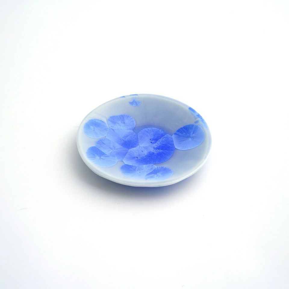 花結晶 【京焼・清水焼】花結晶 三寸皿（青）〈1枚〉 |皿や鉢など和