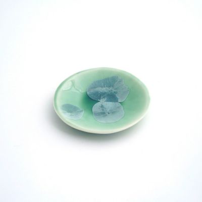 花結晶 【京焼・清水焼】花結晶 三寸皿（緑）〈1枚〉 |皿や鉢