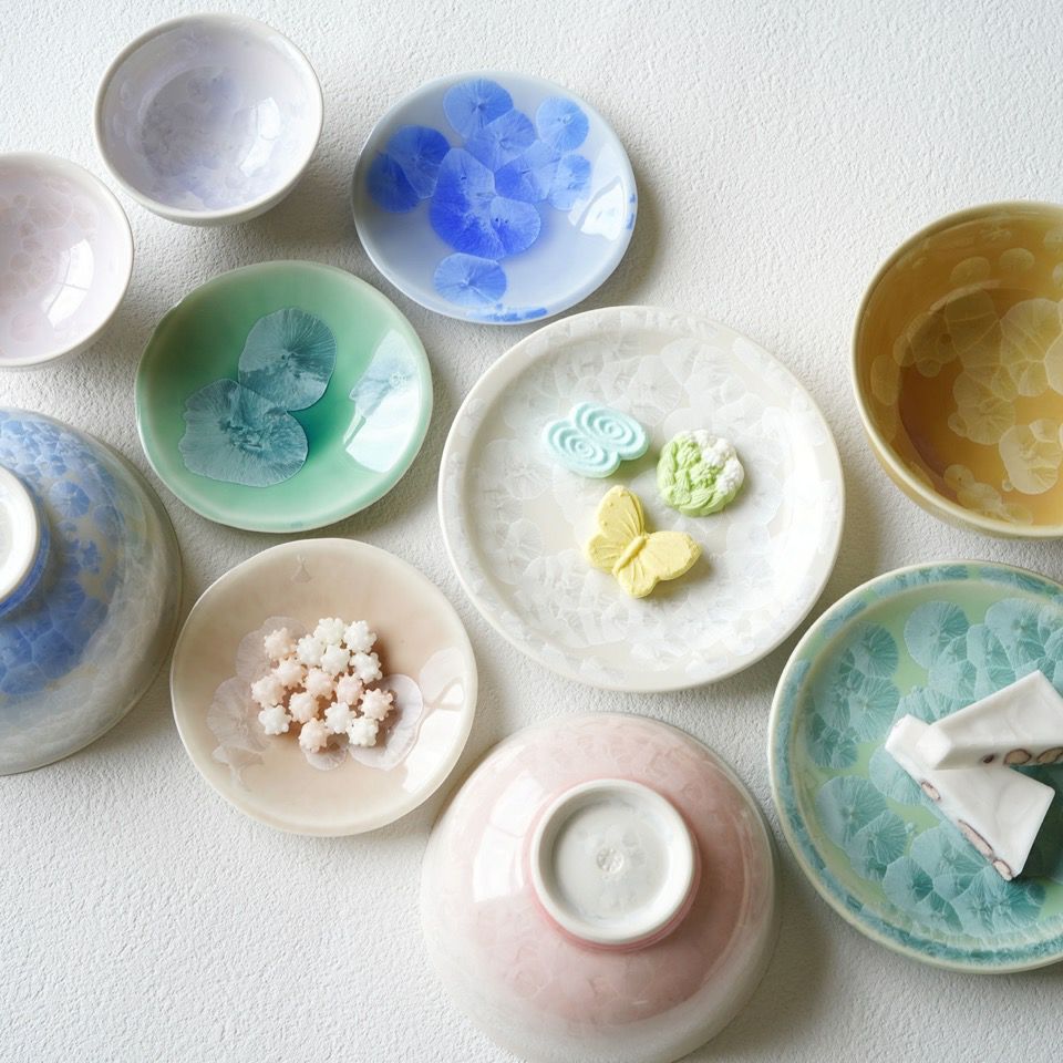 花結晶 【京焼・清水焼】花結晶 三寸皿揃〈5枚〉 |皿や鉢など和食器の  