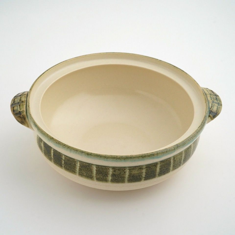 萬古焼（三重県） 【萬古焼】織部十草 8号（直火のみ）〈1個〉 |皿や鉢