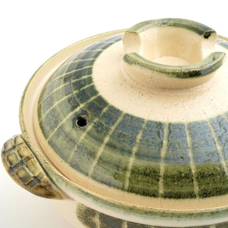 萬古焼（三重県） 【萬古焼】織部十草 8号（直火のみ）〈1個〉 |皿や鉢