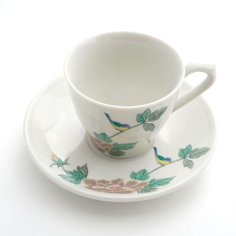 小鳥のコーヒーセット 九谷焼 伝統柄 【九谷焼】小鳥 コーヒーセット〈5組〉 |皿や鉢