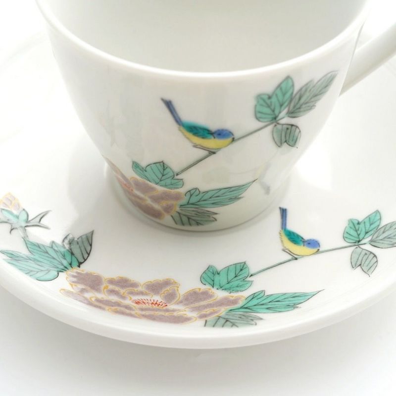 九谷焼 伝統柄 【九谷焼】小鳥 コーヒーセット〈5組〉 |皿や鉢など和